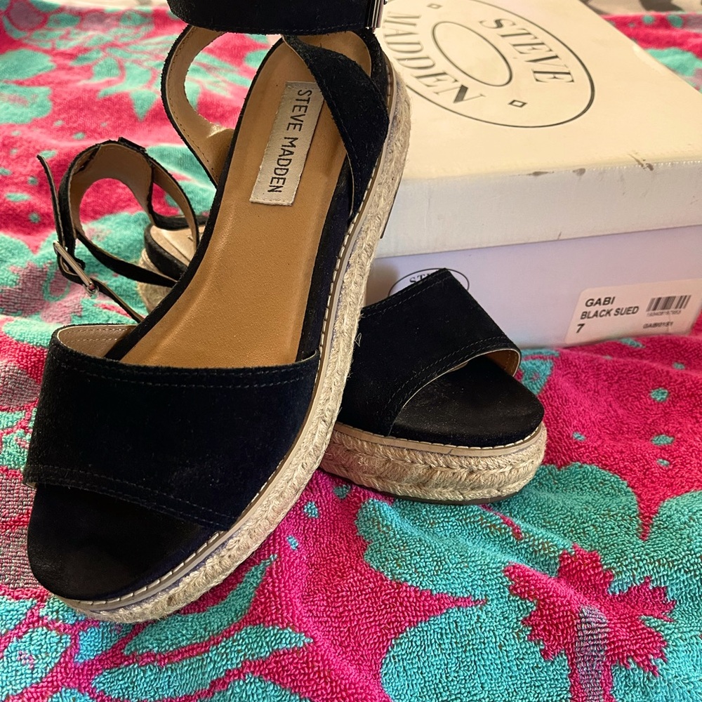 Steve Madden Gavin Espadrille Platform Sandal- Size 7